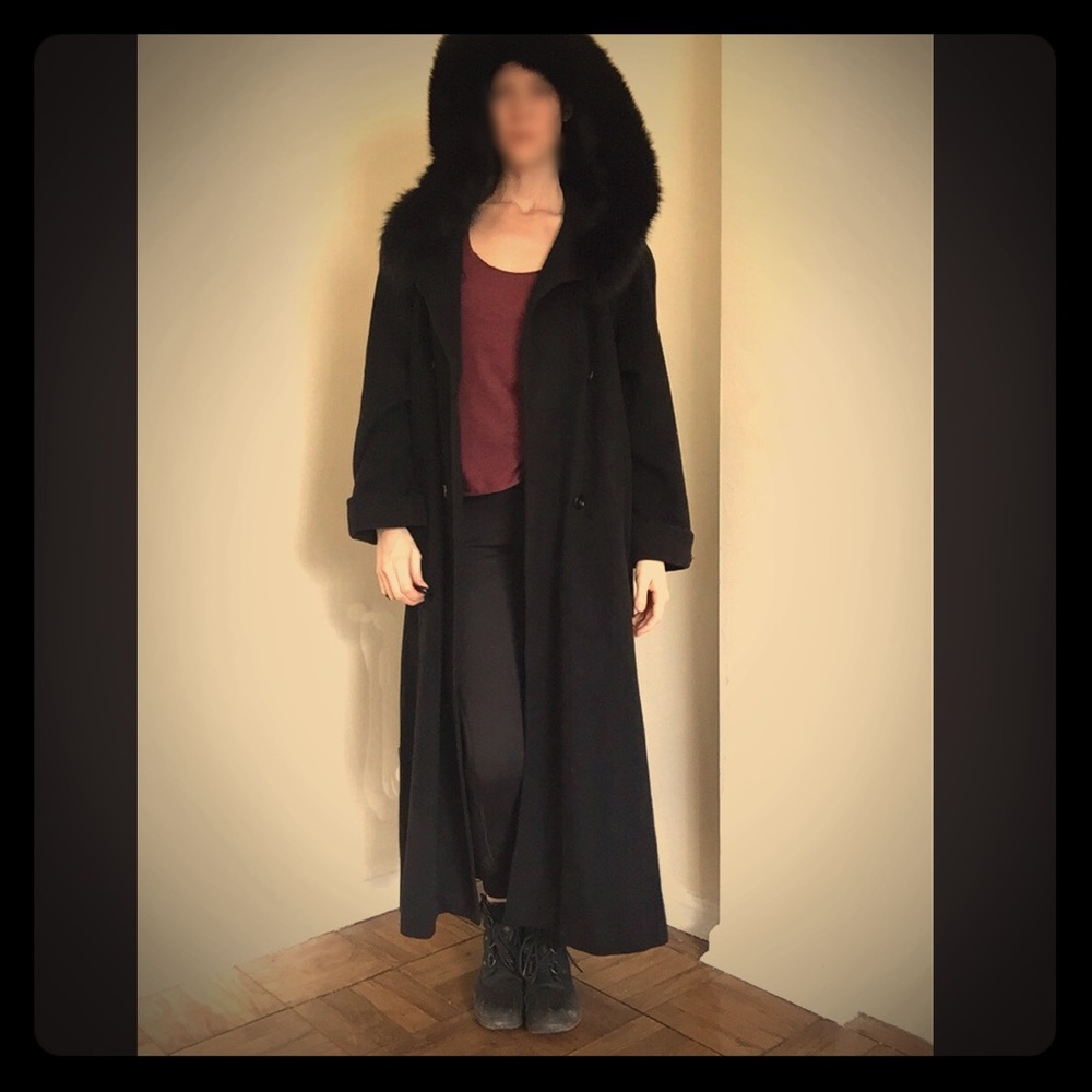 Searle Blatt Vintage Cashmere Fur Trimmed Coat